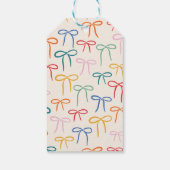 Roze Eenvoudige Boog Blank Gift Label Cadeaulabel (Achterkant)