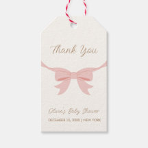 Roze Eenvoudige  Bow Girl Baby shower