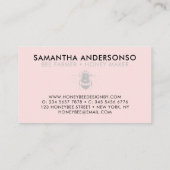 Roze eenvoudige broomhoning van bijen visitekaartje (Achterkant)