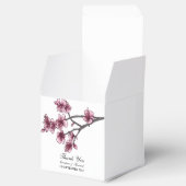 Roze Eenvoudige Cherry Blossom Favor Boxes Bedankdoosjes (Geopend)