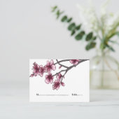 Roze Eenvoudige Cherry Blossom Place Kaarten Plaatskaartje (Staand voorkant)