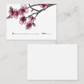 Roze Eenvoudige Cherry Blossom Place Kaarten Plaatskaartje (Voorkant / Achterkant)