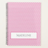 Roze, eenvoudige Chevron, persoonlijke planner (Voorkant)