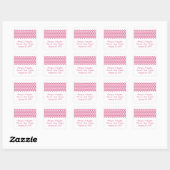 Roze Eenvoudige Chevron Sparen de Stickers van de (Vel)