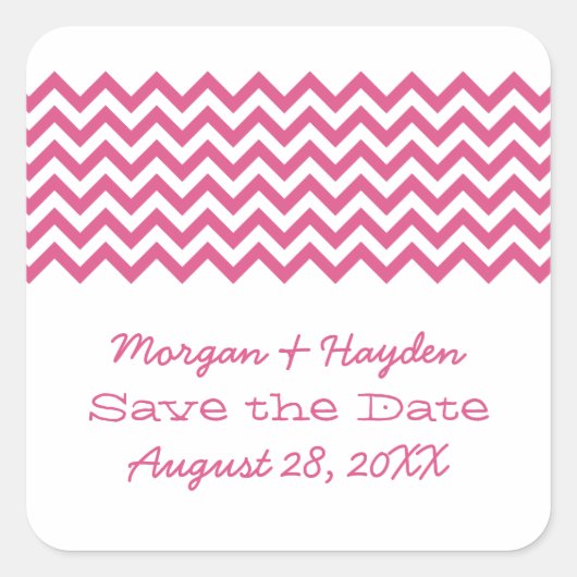 Roze Eenvoudige Chevron Sparen de Stickers van de (Voorkant)
