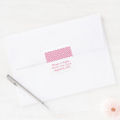 Roze Eenvoudige Chevron Sparen de Stickers van de (Envelop)