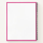 Roze eenvoudige chic minimalist monogram notitieboek (Achterkant)