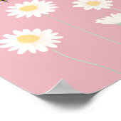 Roze Eenvoudige Daisy Bloom Baby shower Welkomstbo Poster (Hoek)