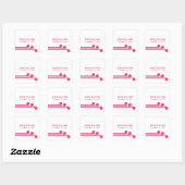 Roze eenvoudige deco chic Wedding Stickers (Vel)
