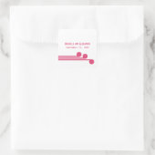 Roze eenvoudige deco chic Wedding Stickers (Tas)