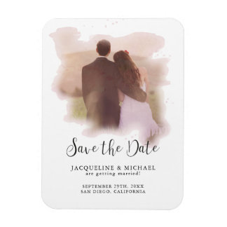 Roze Eenvoudige Elegant Moderne de Foto van de Wat Magneet