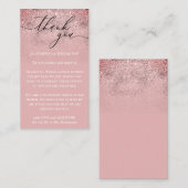 Roze, eenvoudige, elegante, aangepaste foto Hartel Informatiekaartje (Voorkant / Achterkant)