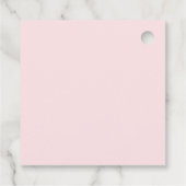 Roze Eenvoudige Elegante Gouden Kruis Doop Bedankjes Labels (Achterkant)