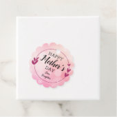 Roze Eenvoudige Elegante Moederdag Bedankjes Labels (In situ)