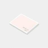 Roze, eenvoudige, gepersonaliseerde schrijfwijze v post-it® notes (Schuin)