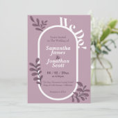 Roze Eenvoudige Huwelijksuitnodiging Kaart (Staand voorkant)