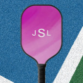 Roze eenvoudige initialen leuk sportcadeau voor ha pickleball paddle