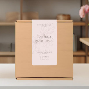 Roze   Eenvoudige moderne bloemist verzendlabels Etiket