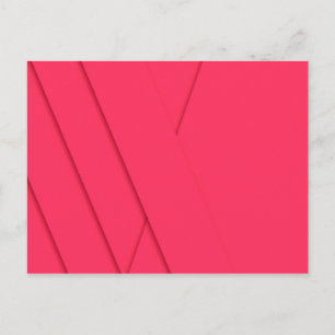 Roze, eenvoudige, moderne, elegante, coole, trendm briefkaart