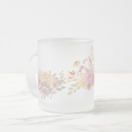 Roze eenvoudige Moderne roze bloemen zonnebloem vo Matglas Koffiemok