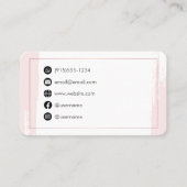 Roze eenvoudige moderne visitekaartje (Voorkant)