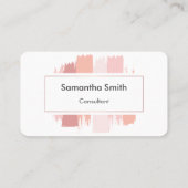 Roze eenvoudige moderne visitekaartje (Achterkant)