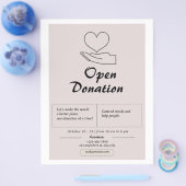 Roze Eenvoudige Open Donatie Flyer (Enkel)