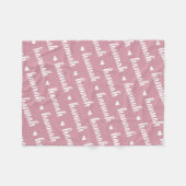 Roze, eenvoudige, persoonlijke herhalingsnaam Baby Fleece Deken (Voorkant (Horizontaal))