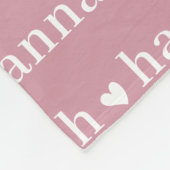 Roze, eenvoudige, persoonlijke herhalingsnaam Baby Fleece Deken (Hoek)
