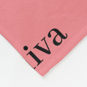 Roze, eenvoudige, persoonlijke herhalingsnaam fleece deken (Hoek)