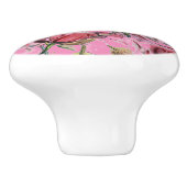 Roze Eenvoudige Professionele Kalligrafie Magnolia Keramische Knop (Zijkant)