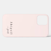 Roze Eenvoudige scriptnaam elegant aangepast Case-Mate iPhone Case (Achterkant (horizontaal))