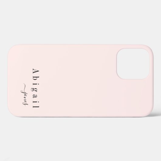 Roze Eenvoudige scriptnaam elegant aangepast Case-Mate iPhone Case (Achterkant (horizontaal))