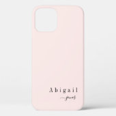 Roze Eenvoudige scriptnaam elegant aangepast Case-Mate iPhone Case (Achterkant)