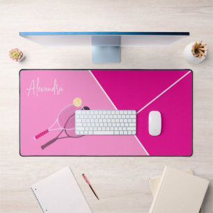 Roze Eenvoudige Tennis Moderne Pastel Bureaumat