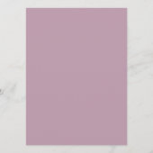 Roze Eenvoudige Trouwmenu Kaart (Achterkant)