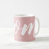 Roze | Eenvoudige Typografie Mam EST. Mok (Voorkant rechts)