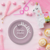 Roze Eenvoudige Wedding Envelope Seal Papieren Bordje (Feest)