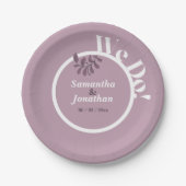 Roze Eenvoudige Wedding Envelope Seal Papieren Bordje (Voorkant)