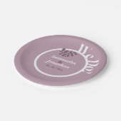 Roze Eenvoudige Wedding Envelope Seal Papieren Bordje (Gekanteld)