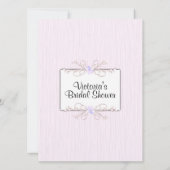 Roze Eenvoudigheids Bridal Shower Uitnodiging (Achterkant)