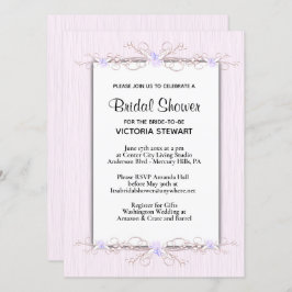 Roze Eenvoudigheids Bridal Shower Uitnodiging