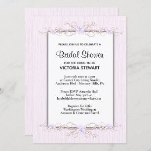 Roze Eenvoudigheids Bridal Shower Uitnodiging