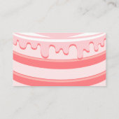 Roze eenzijdige bakkergebak visitekaartje (Achterkant)