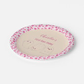 Roze Eerste Boo-verjaardag Halloween Ghost 1e Verj Papieren Bordje (Gekanteld)