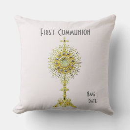 Roze eerste communiqué Sierkussen 16 x 16 inch