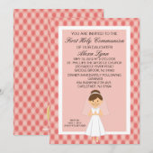 Roze  Eerste Communistische Vrouwenuitnodiging Kaart (Voorkant / Achterkant)