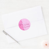 Roze Eerste Heilige Communie Sticker (Envelop)