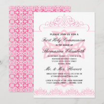 Roze eerste Heilige Communistische Kruisuitnodigin