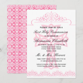 Roze eerste Heilige Communistische Kruisuitnodigin Kaart